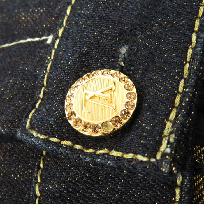 LOUIS VUITTON
LV Rhinestone Logo Button RW062W WJPA03CZ9
Lame Denim Pants