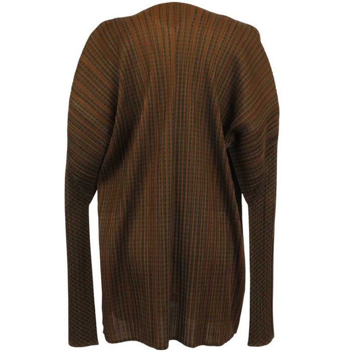 PLEATS PLEASE 
プリーツプリーズ イッセイミヤケ 
プリーツ チェック カーディガン