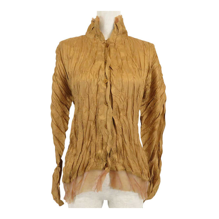 PLEATS PLEASE 
プリーツプリーズ イッセイミヤケ チュール 
ロングスリーブ シャツ