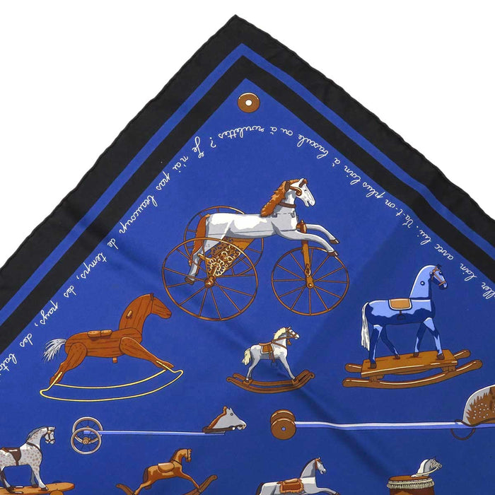 HERMES 
Soie Grand format 
Carré 90 Raconte-moi le Cheval お馬の話をして Foulard
