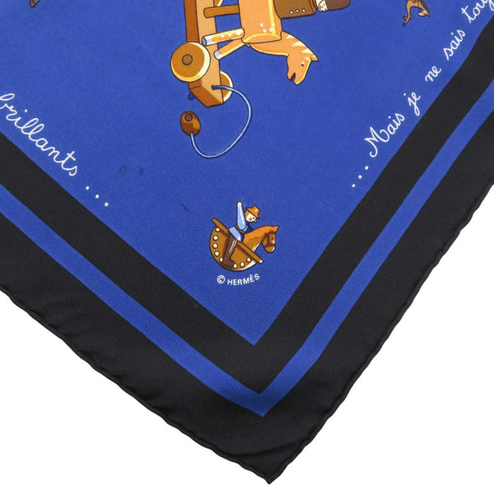 HERMES 
Soie Grand format 
Carré 90 Raconte-moi le Cheval お馬の話をして Foulard