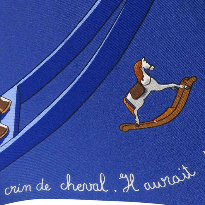 HERMES 
Soie Grand format 
Carré 90 Raconte-moi le Cheval お馬の話をして Foulard