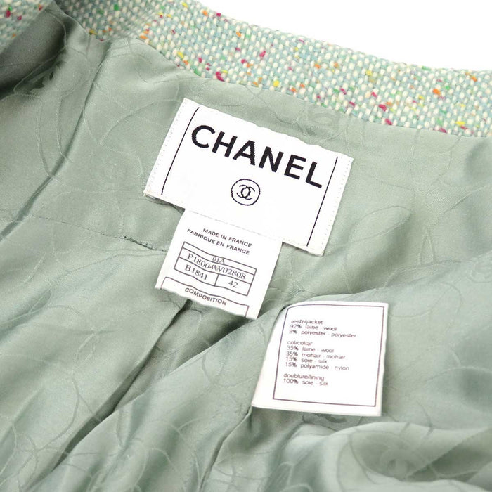 CHANEL 
01A COCO CC ロゴ ココボタン 
ココマーク ツイード ジャケット
