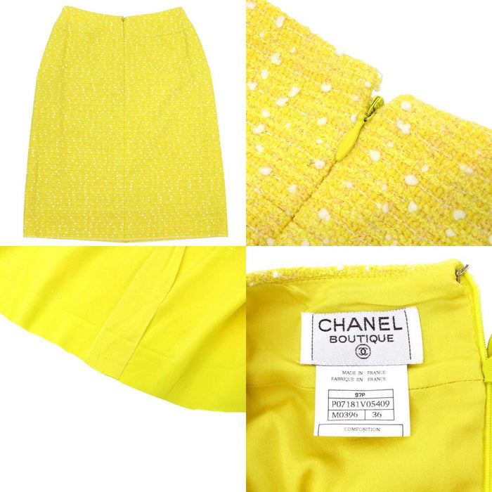CHANEL 
97P COCO CC Logo Coco Button 
Vintage Coco Mark Tweed Setup