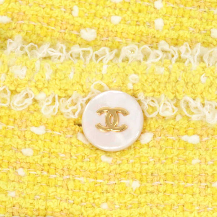 CHANEL 
97P COCO CC Logo Coco Button 
Vintage Coco Mark Tweed Setup