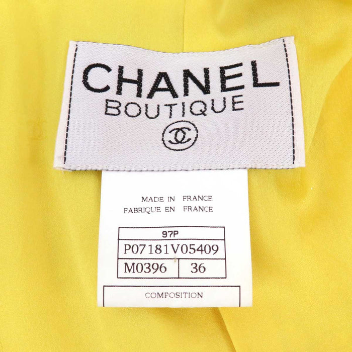 CHANEL 
97P COCO CC Logo Coco Button 
Vintage Coco Mark Tweed Setup