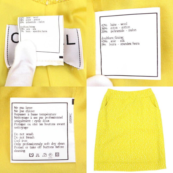 CHANEL 
97P COCO CC Logo Coco Button 
Vintage Coco Mark Tweed Setup