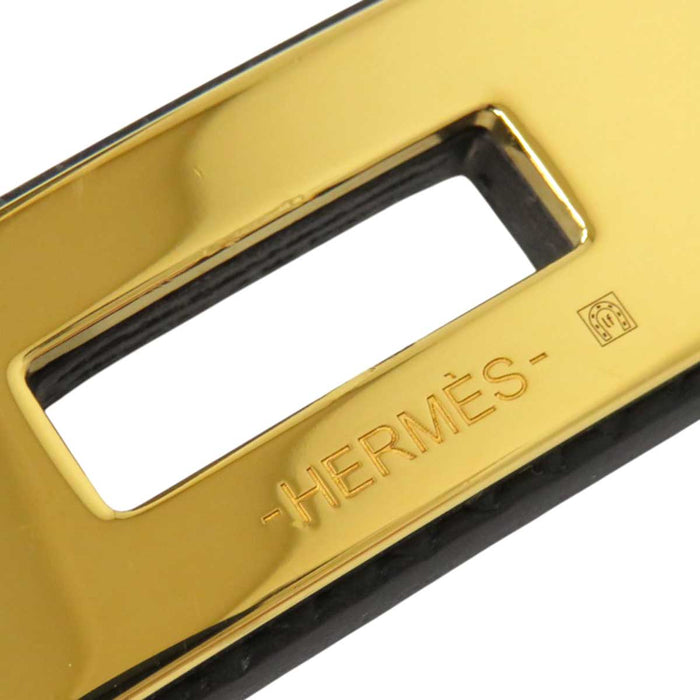 HERMES
W Engraving 2024 Made Yellow Gold Plated Metal
Kelly Buckle Leather Belt 18MM