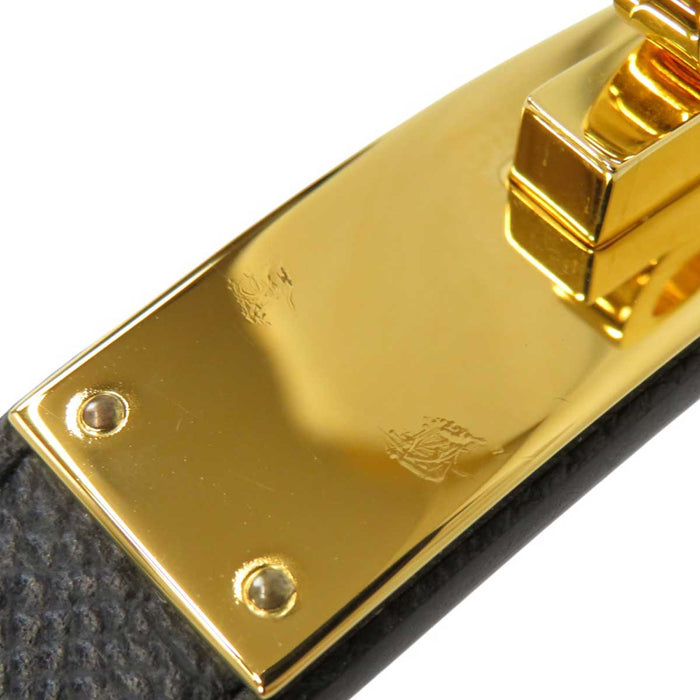 HERMES
W Engraving 2024 Made Yellow Gold Plated Metal
Kelly Buckle Leather Belt 18MM