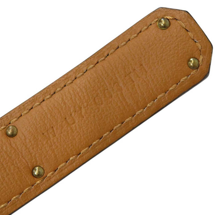 HERMES
W Engraving 2024 Made Yellow Gold Plated Metal
Kelly Buckle Leather Belt 18MM