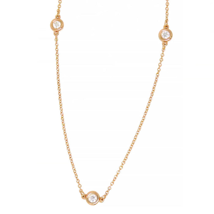 TIFFANY&Co. 
Collier By the Yard 3 diamants P