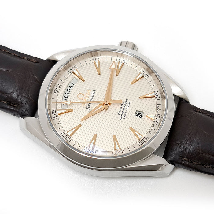 OMEGA Seamaster Aqua Terra 150M Co-Axial Day-Date With Box and Warranty Card