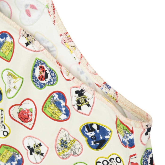 CHANEL 
06P COCO CC ロゴ アイコン ビスチェ ストレッチ 
ココマーク ハート 総柄 キャミソール