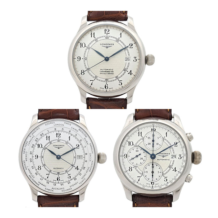 LONGINES 
Set da 3 orologi in edizione limitata 130° anniversario 1000 pezzi 
Con scatola