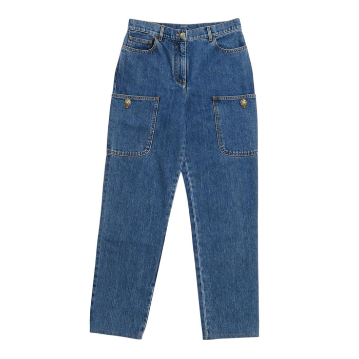 CHANEL
COCO CC logo rhinestone cotton
Coco mark gripoire coco button denim pants