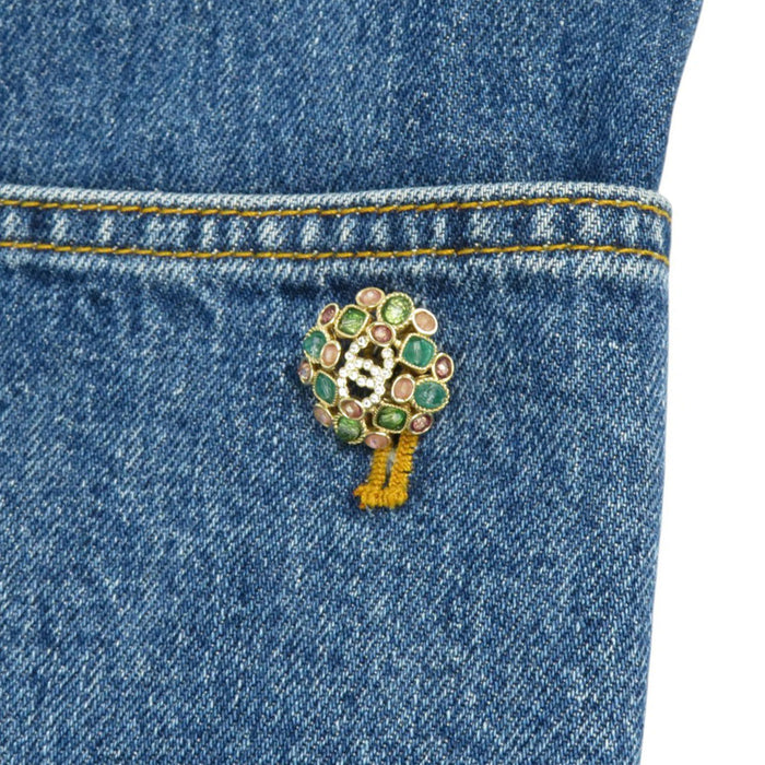 CHANEL
COCO CC logo rhinestone cotton
Coco mark gripoire coco button denim pants