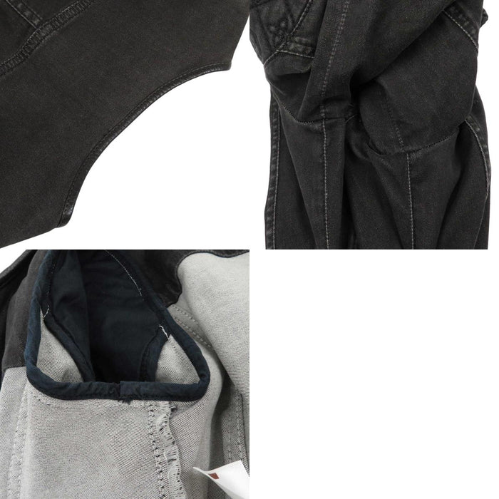 LOUIS VUITTON 
RW112W WSDR03DBC LV Logo Shoulder Patch 
Half Sleeve Cotton Denim Dress 
Monogram