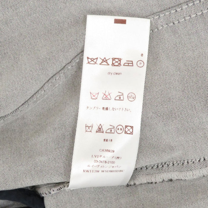 LOUIS VUITTON 
RW112W WSDR03DBC LV Logo Shoulder Patch 
Half Sleeve Cotton Denim Dress 
Monogram