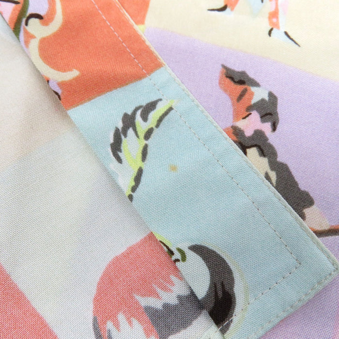 HERMES 
アニマル柄 
ロングスリーブ シルク シャツ