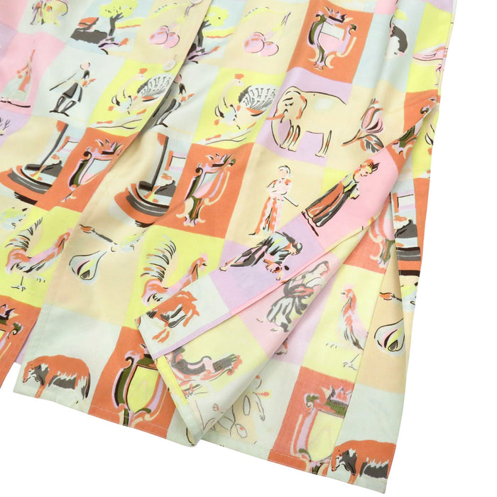 HERMES 
アニマル柄 
ロングスリーブ シルク シャツ