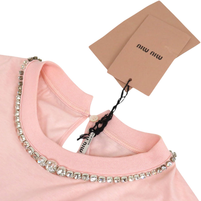 MIUMIU
Cotton
Bijou Logo Cropped Long Sleeve T-shirt