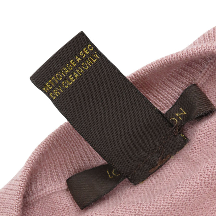 LOUIS VUITTON 
LV レース カシミヤ 
ロゴ 5分袖 カーディガン