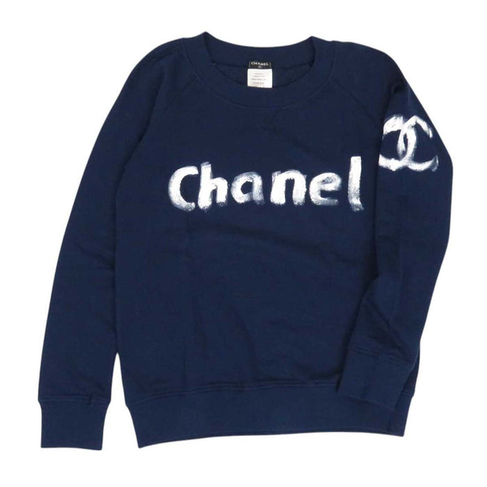 CHANEL 
COCO CC logo print paint cotton 
Coco mark 2013 Christmas limited sweatshirt