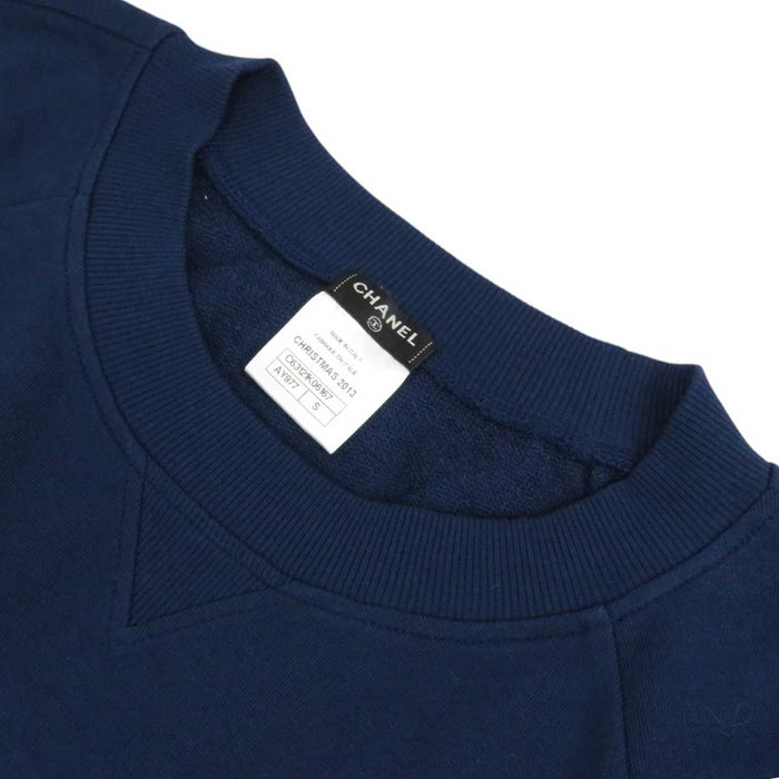 CHANEL 
COCO CC logo print paint cotton 
Coco mark 2013 Christmas limited sweatshirt