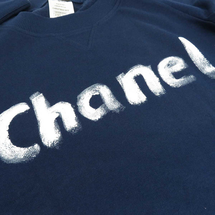 CHANEL 
COCO CC logo print paint cotton 
Coco mark 2013 Christmas limited sweatshirt