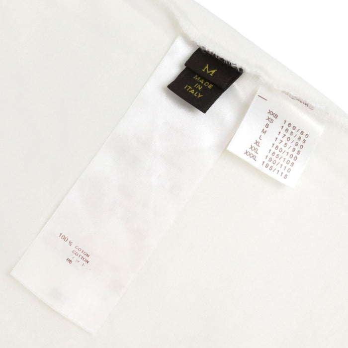 LOUIS VUITTON 
RM111M MSJR31CMS LV Logo Cotton 
Damier Azur Polo Shirt