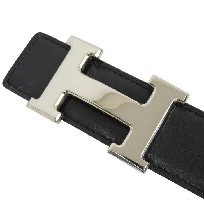 HERMES
□M Engraving Logo Silver Color Metal
H Buckle Reversible Belt 32MM