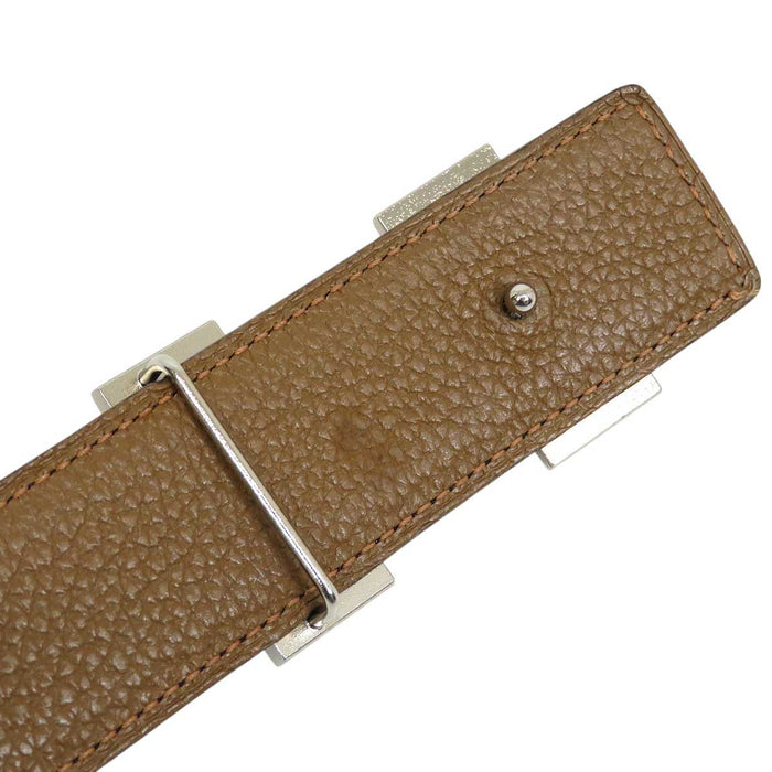 HERMES
□M Engraving Logo Silver Color Metal
H Buckle Reversible Belt 32MM