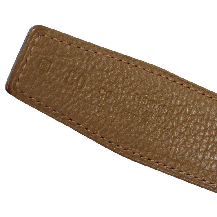 HERMES
□M Engraving Logo Silver Color Metal
H Buckle Reversible Belt 32MM