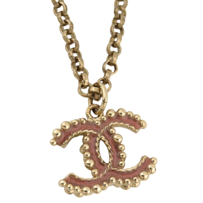 CHANEL 
17A COCO CC ロゴ ゴールドカラーメタル 
ココマーク ラインストーン チェーン ネックレス