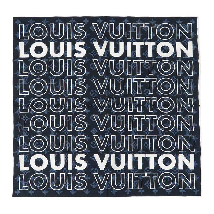 LOUIS VUITTON 
LV コットン 
モノグラム ロゴ ハンカチ