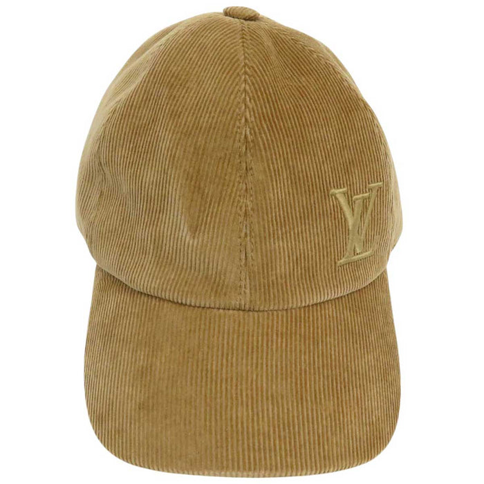 LOUIS VUITTON 
ロゴ 刺繍 
LV エンブロイダリー コーデュロイ キャップ