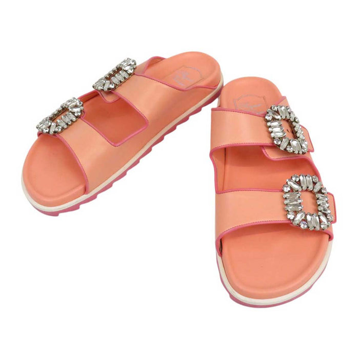 ROGER VIVIER 
ビジュー 
スライディ ヴィヴ レザー サンダル