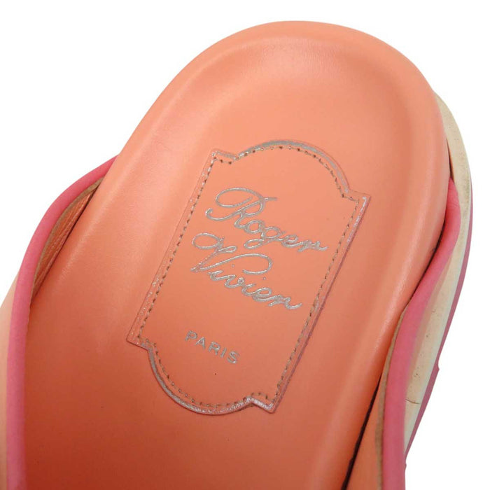 ROGER VIVIER 
ビジュー 
スライディ ヴィヴ レザー サンダル