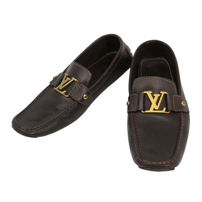 LOUIS VUITTON 
LV ロゴ レザー 
モンテカルロ ライン ドライビングシューズ