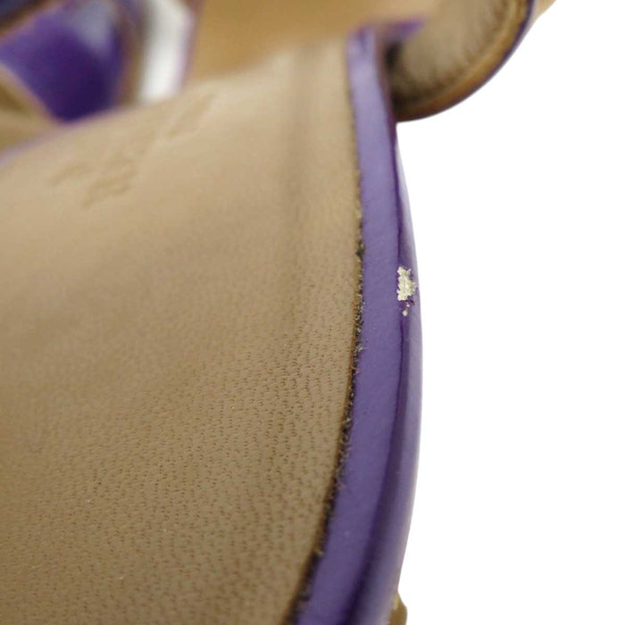 HERMES 
Hモチーフ バックストラップ レザー 
ナイト サンダル