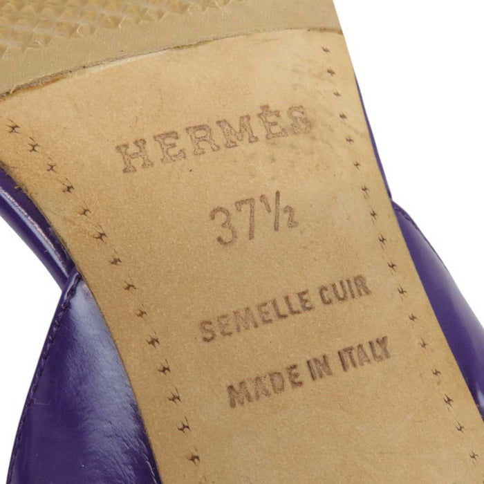 HERMES 
Hモチーフ バックストラップ レザー 
ナイト サンダル