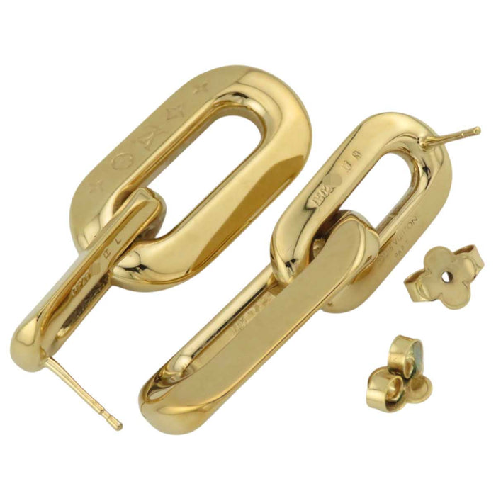 LOUIS VUITTON
LV Logo Swing GP
Double 2 Maillon Earrings
Monogram