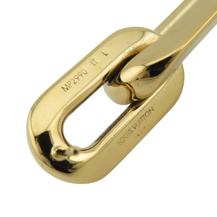 LOUIS VUITTON 
LV logo pendente GP 
doppio 2 maglia orecchini 
monogramma