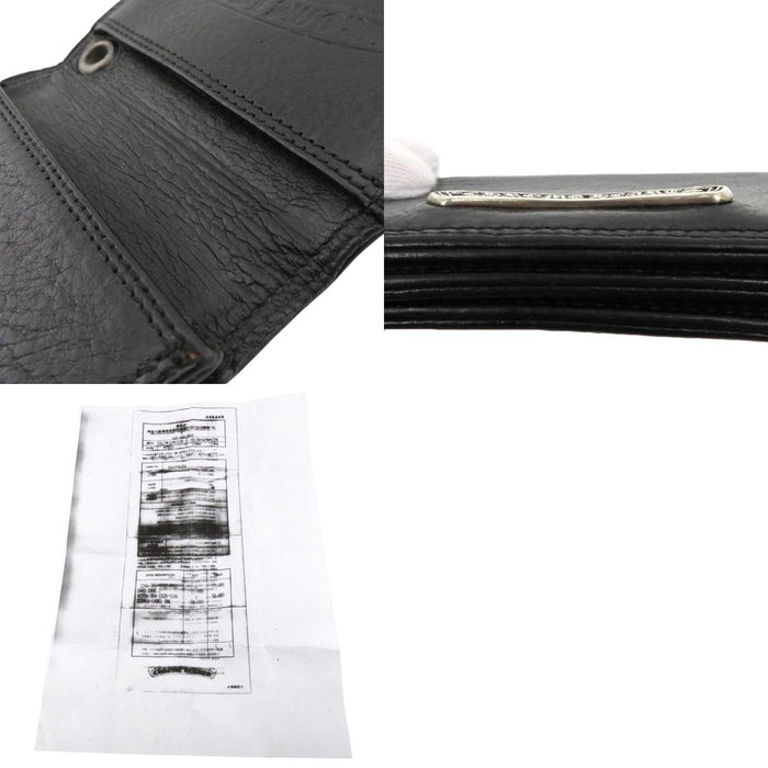 CHROME HEARTS 
CARD CASE 2 CH Cross Scroll Label 
Leather Card Case #2