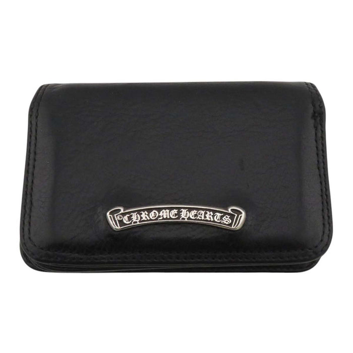 CHROME HEARTS 
CARD CASE 2 CH Cross Scroll Label 
Leather Card Case #2