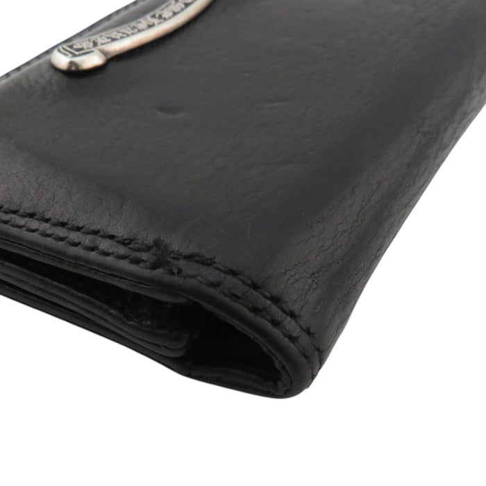CHROME HEARTS 
CARD CASE 2 CH Cross Scroll Label 
Leather Card Case #2