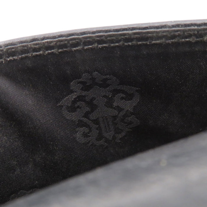 CHROME HEARTS 
CARD CASE 2 CH Cross Scroll Label 
Leather Card Case #2