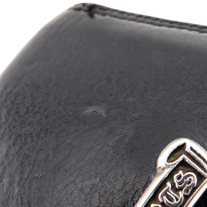 CHROME HEARTS 
CARD CASE 2 CH Cross Scroll Label 
Leather Card Case #2