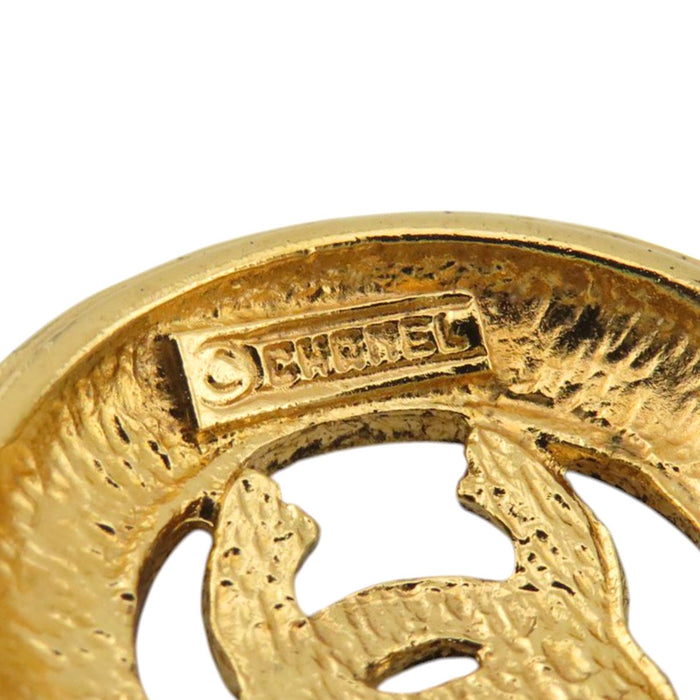 CHANEL 
COCO CC Logo Circle Gold Color Metal GP 
Coco Mark Vintage Round Necklace