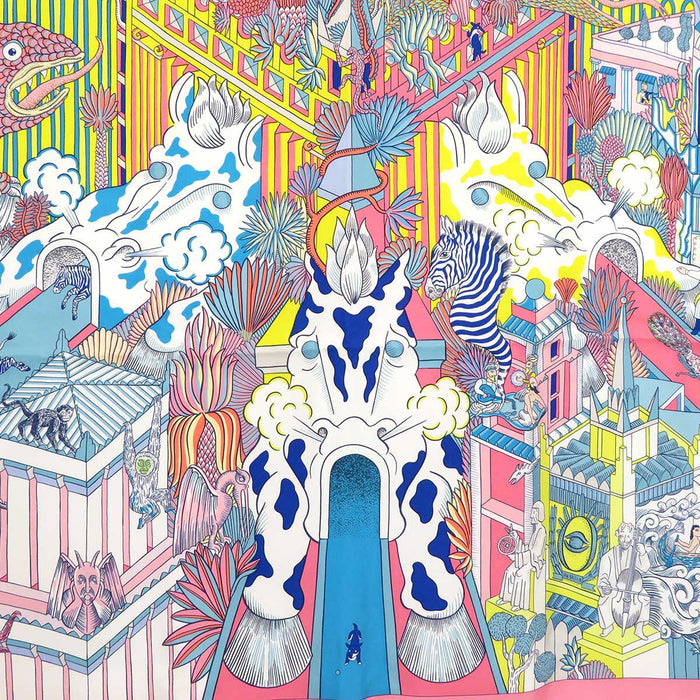 HERMES 
Carré 140 Seta Animali 
Carré Jean Animapolis Animapolis